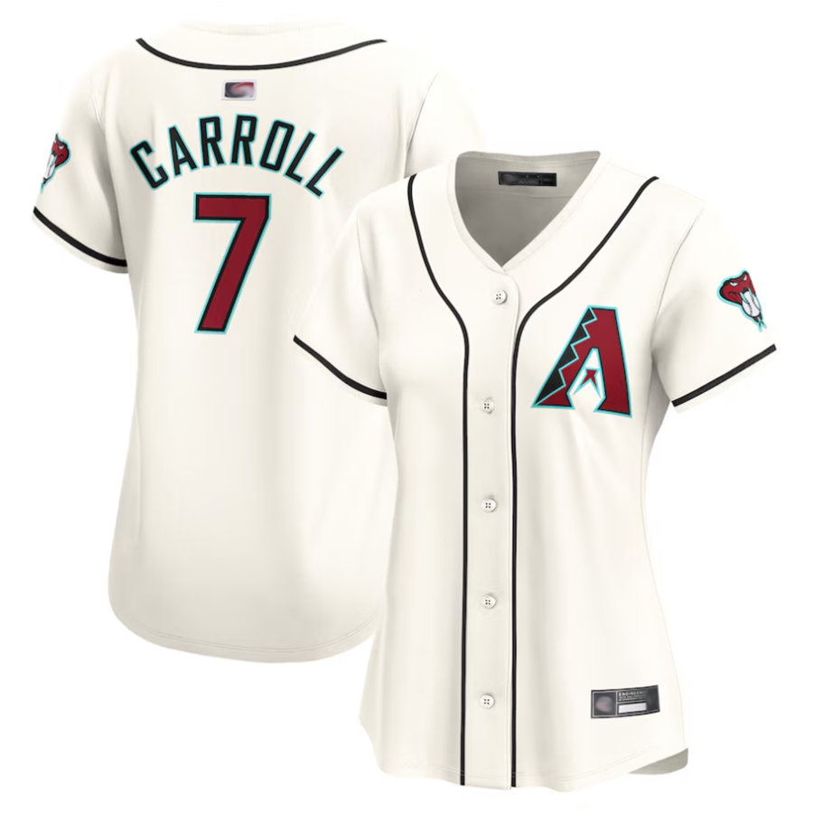 PHIN A.Diamondbacks #7 Corbin Carroll Player Cream Home Limited Personalized Stitched Jerseys