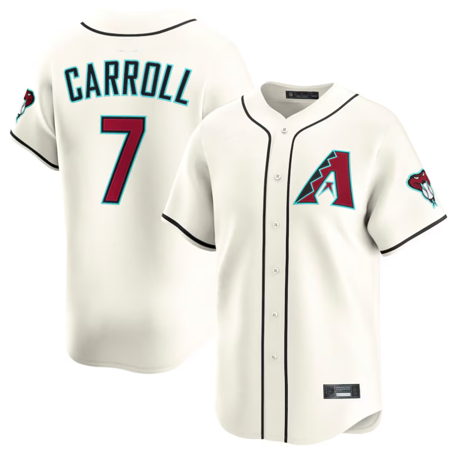 PHIN A.Diamondbacks #7 Corbin Carroll Player Cream Limited American Personalized Stitched Jerseys
