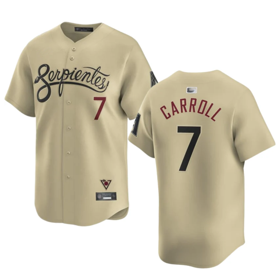 PHIN A.Diamondbacks #7 Corbin Carroll Player Gold Home Limited Personalized Stitched Jerseys