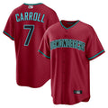 PHIN A.Diamondbacks #7 Corbin Carroll Player Red Home Replica Personalized Stitched Jerseys