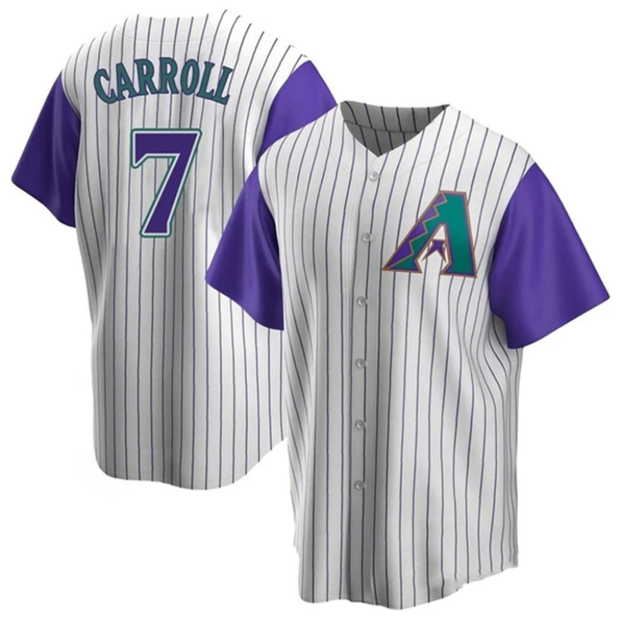 PHIN A.Diamondbacks #7 Corbin Carroll Player Cream Throwback Cooperstown Limited Personalized Stitched Jerseys