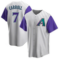 PHIN A.Diamondbacks #7 Corbin Carroll Player Cream Throwback Cooperstown Limited Personalized Stitched Jerseys
