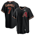 PHIN A.Diamondbacks #7 Corbin Carroll Player Black World Series Replica Personalized Stitched Jerseys