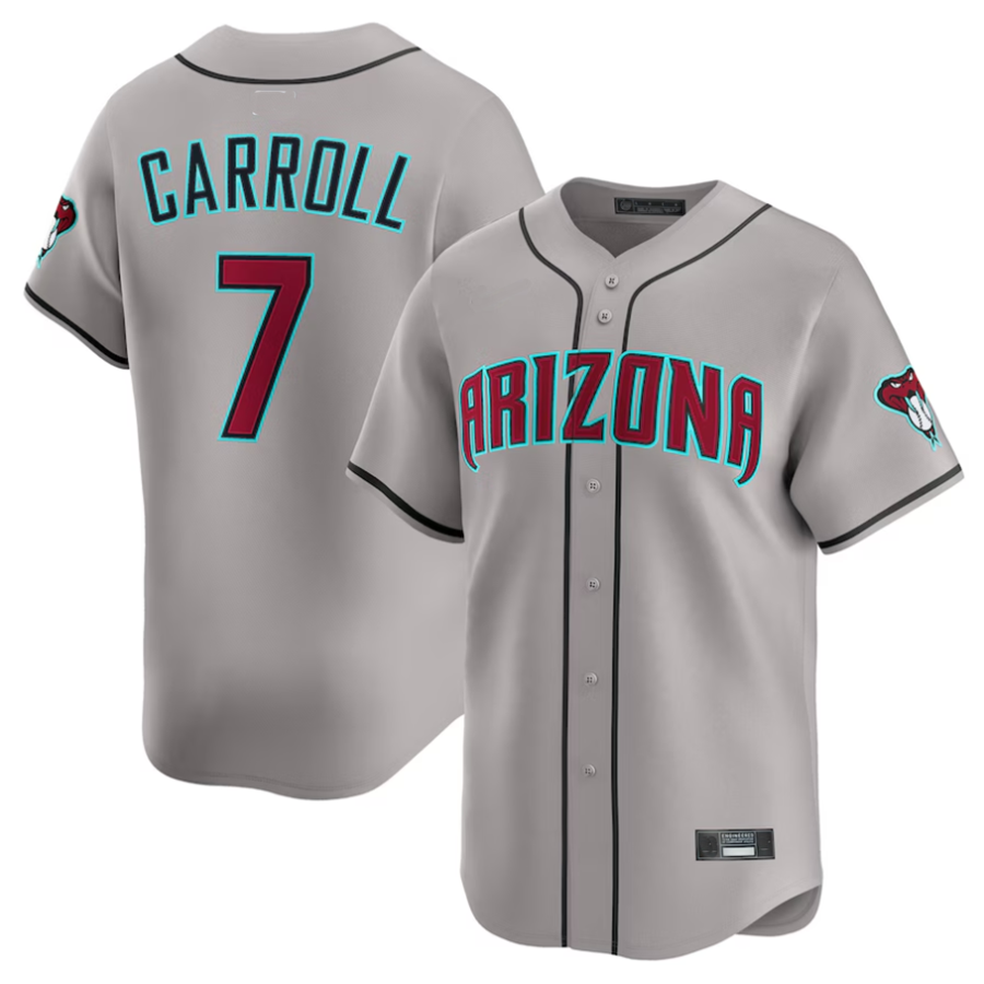 PHIN A.Diamondbacks #7 Corbin Carroll Player Gray Limited American Personalized Stitched Jerseys