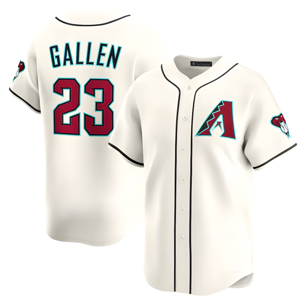 PHIN A.Diamondbacks #23 Zac Gallen Player Cream Game Limited Stitched Jerseys