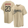 PHIN A.Diamondbacks #23 Zac Gallen Player Light Brown City Connect Cool Replica Stitched Jerseys