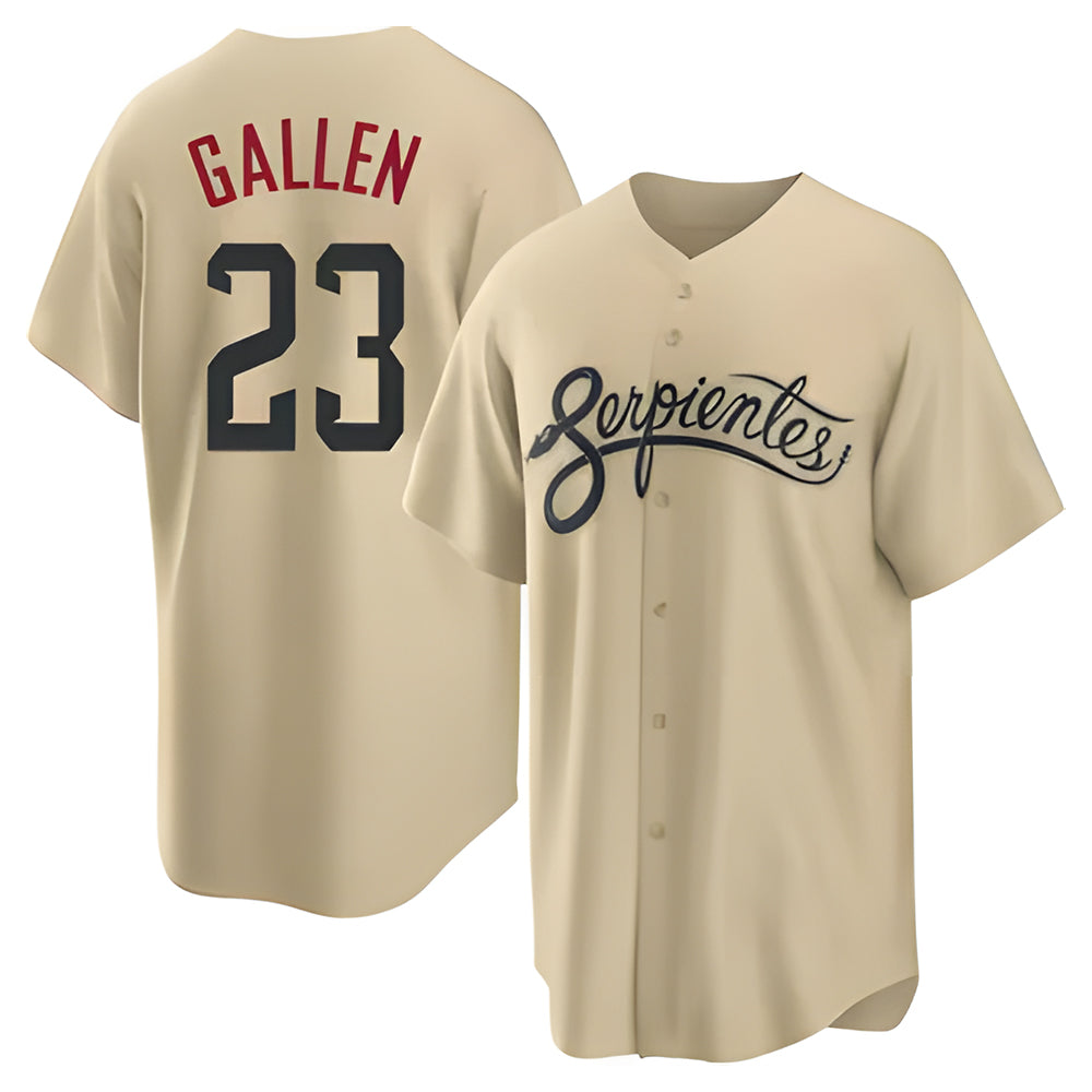 PHIN A.Diamondbacks #23 Zac Gallen Player Light Brown City Connect Cool Replica Stitched Jerseys