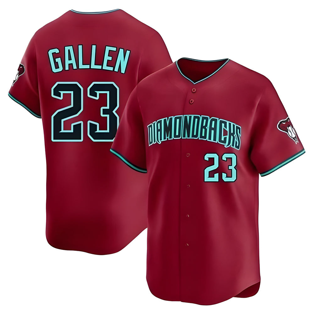 PHIN A.Diamondbacks #23 Zac Gallen Player Red Blue reserve Replica Game Stitched Jerseys
