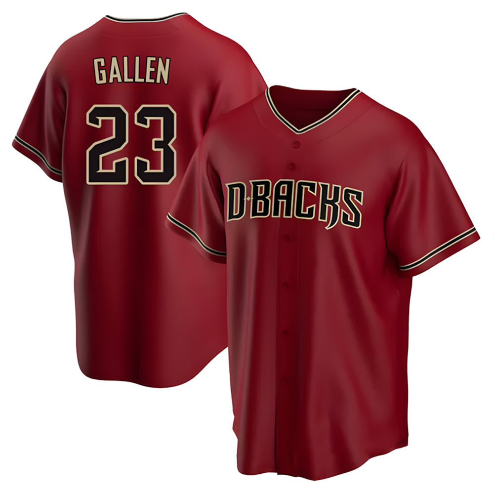 PHIN A.Diamondbacks #23 Zac Gallen Player Red Replica Game Stitched Jerseys