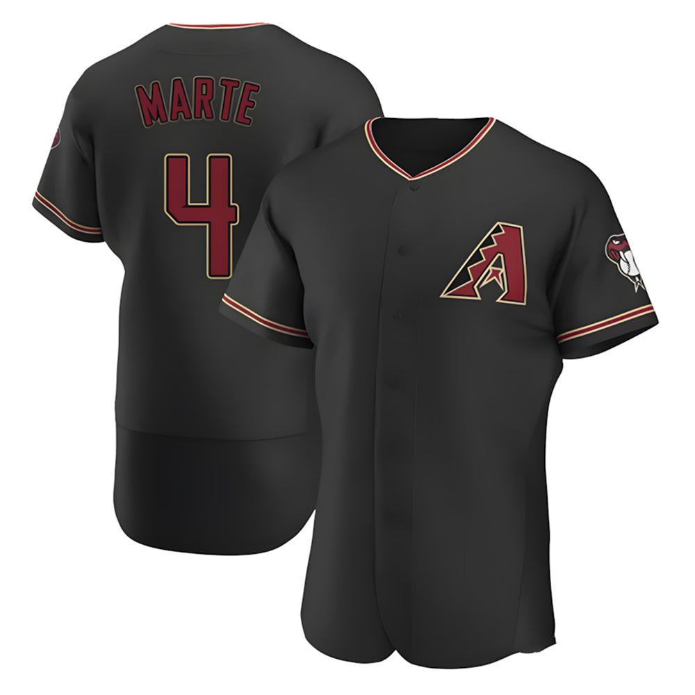 PHIN A.Diamondbacks #4 Ketel Marte Player Black Limited Elite Stitched Jerseys
