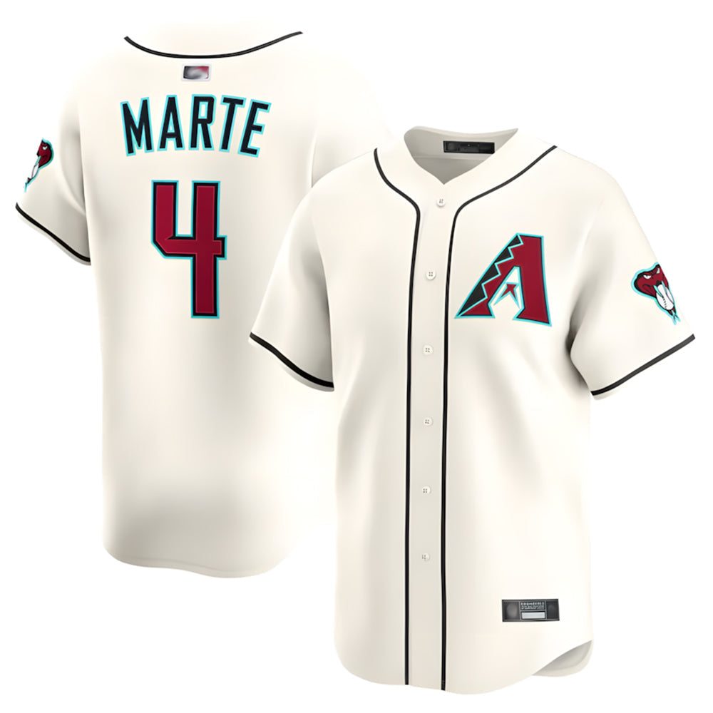 PHIN A.Diamondbacks #4 Ketel Marte Player Cream Limited Stitched Jerseys