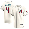 PHIN A.Diamondbacks #4 Ketel Marte Player Cream Limited Stitched Jerseys