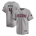 PHIN A.Diamondbacks #4 Ketel Marte Player Gray Replica Game Stitched Jerseys
