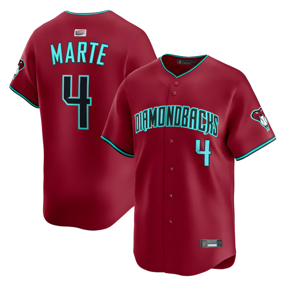 PHIN A.Diamondbacks #4 Ketel Marte Player Red Home Limited Stitched Jerseys