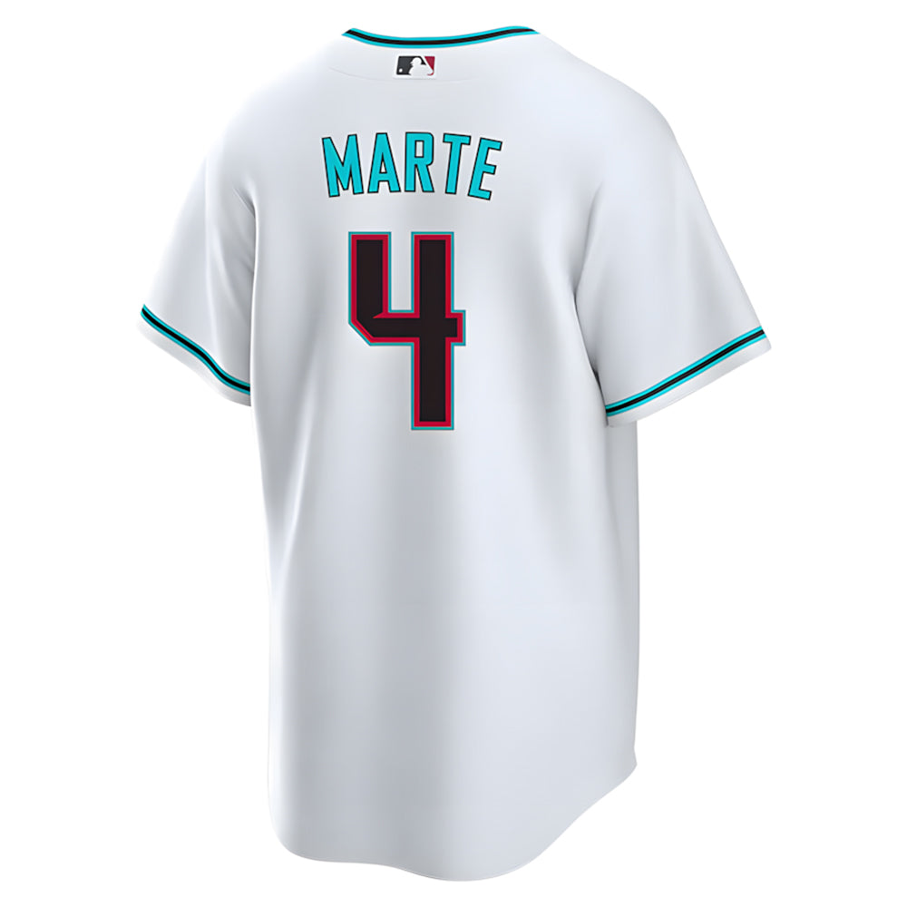 PHIN A.Diamondbacks #4 Ketel Marte Player White Replica Alt Game Stitched Jerseys