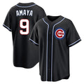 PHIN C.Cubs #9 Miguel Amaya Player Black Fashion Out Game Stitched Jerseys