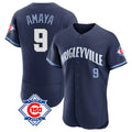 PHIN C.Cubs #9 Miguel Amaya Player Navy City Connect 150th Anniversary Limited Elite Home Stitched Jerseys