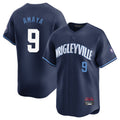 PHIN C.Cubs #9 Miguel Amaya Player Navy City Connect Limited Home Stitched Jerseys