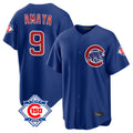 PHIN C.Cubs #9 Miguel Amaya Player Royal 150th Anniversary Home Game Stitched Jerseys
