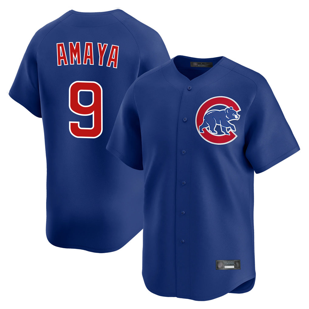 PHIN C.Cubs #9 Miguel Amaya Player Royal Limited Home Stitched Jerseys