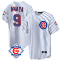 PHIN C.Cubs #9 Miguel Amaya Player White 150th Anniversary Home Game Stitched Jerseys