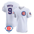 PHIN C.Cubs #9 Miguel Amaya Player White 150th Anniversary Limited Elite Home Game Stitched Jerseys