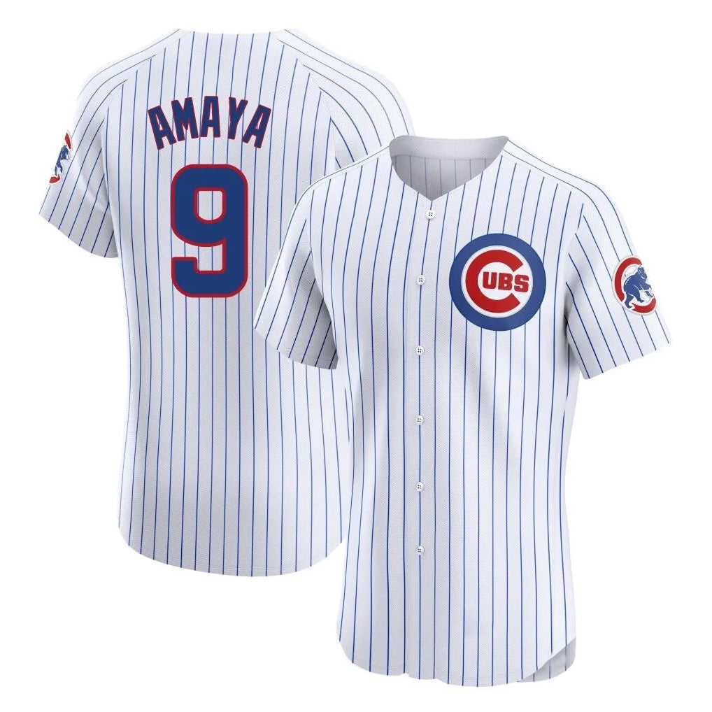PHIN C.Cubs #9 Miguel Amaya Player White Limited Elite Home Game Stitched Jerseys