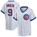 PHIN C.Cubs #9 Miguel Amaya Player White T-shirt Cooperstown Collection Limited Stitched Jerseys