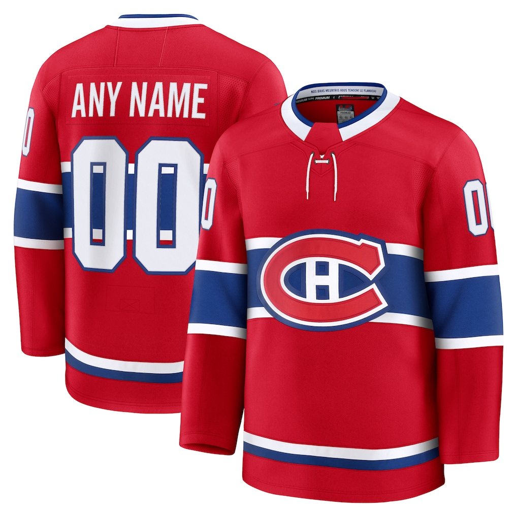 PHIN Cheap M.Canadiens Red Home Premium Jerseys