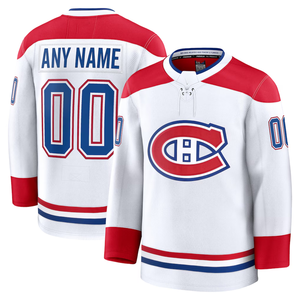 PHIN Cheap M.Canadiens White Away Premium Jerseys