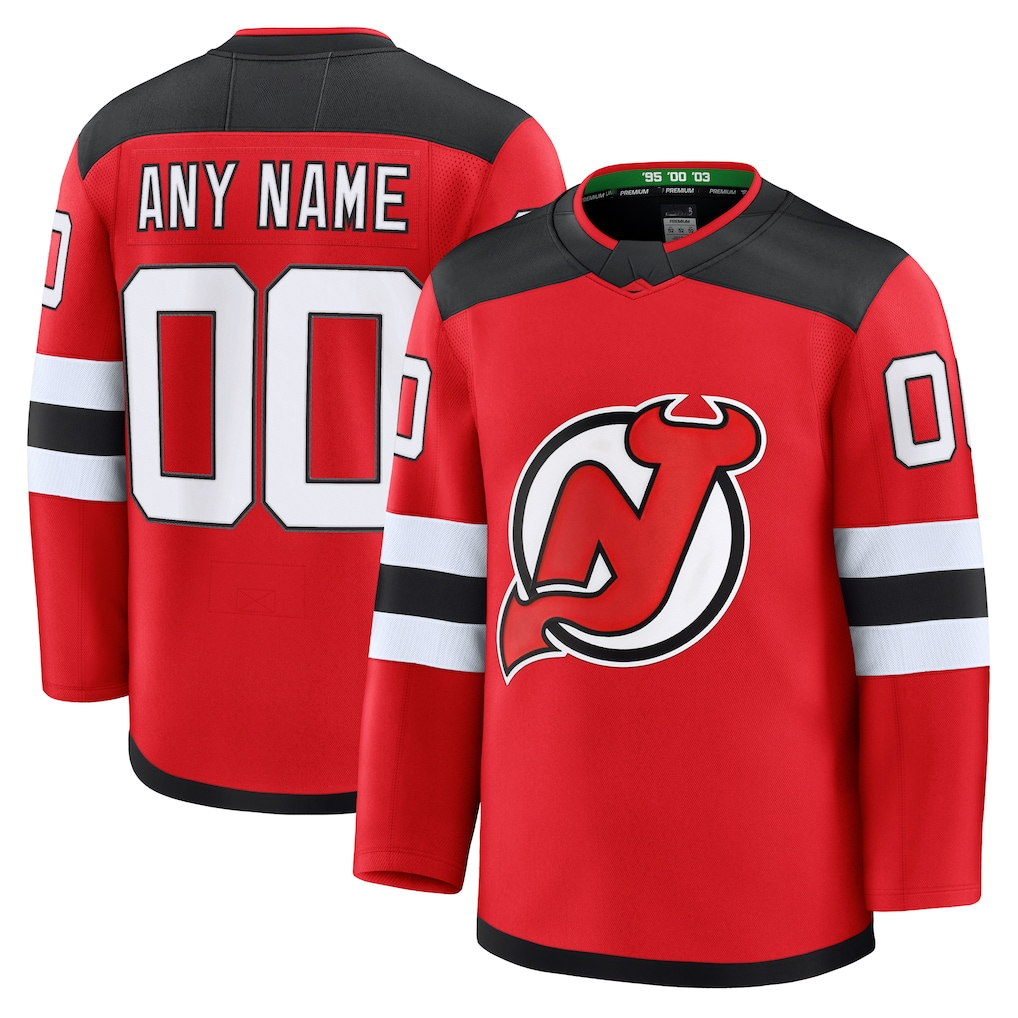 PHIN Cheap NJ.Devils Red Home Premium Jerseys