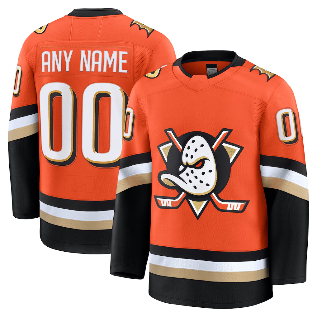 PHIN Custom A.Ducks Orange Home Authentic Pro Jerseys