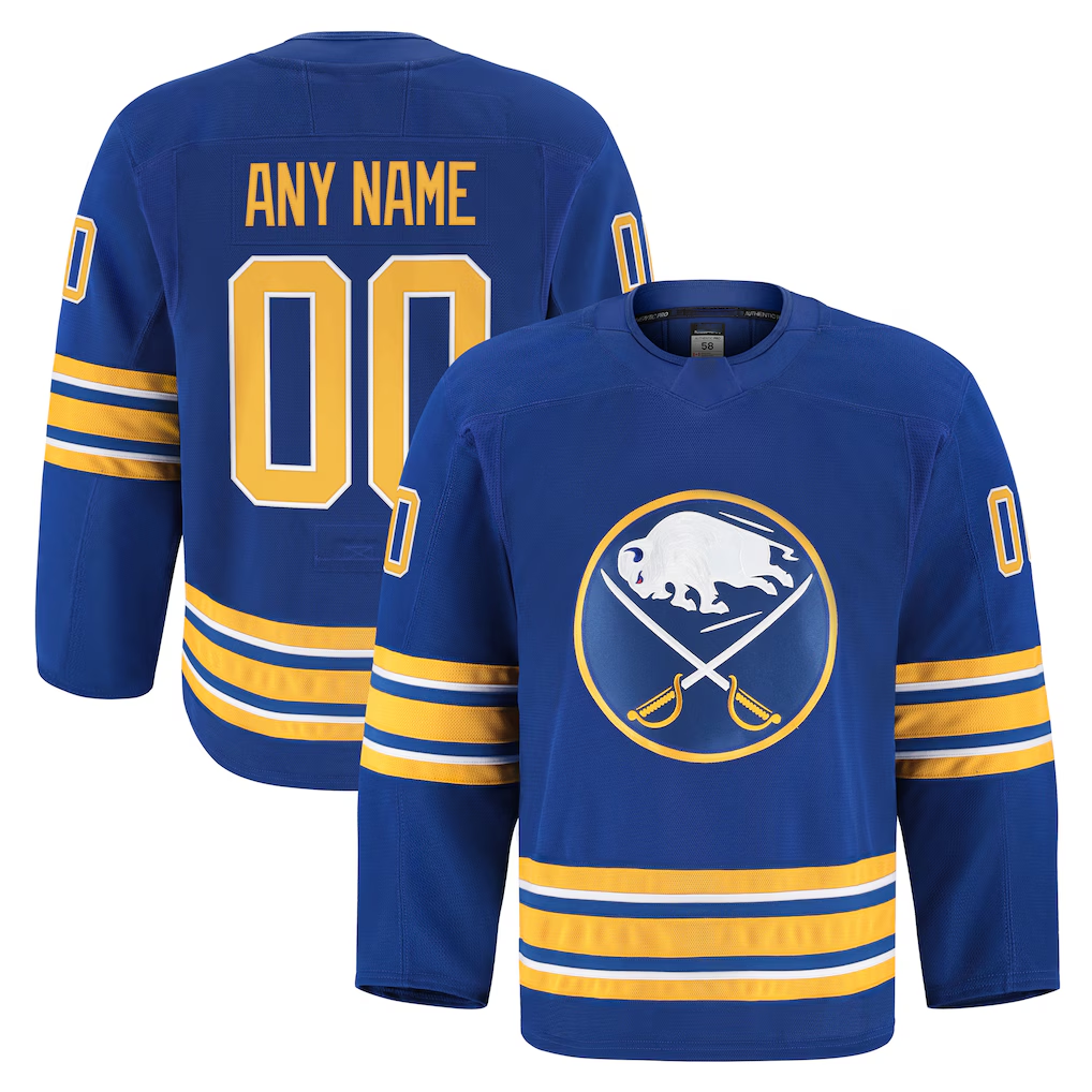 PHIN Custom B.Sabres Royal Home Authentic Pro Stitched Jerseys