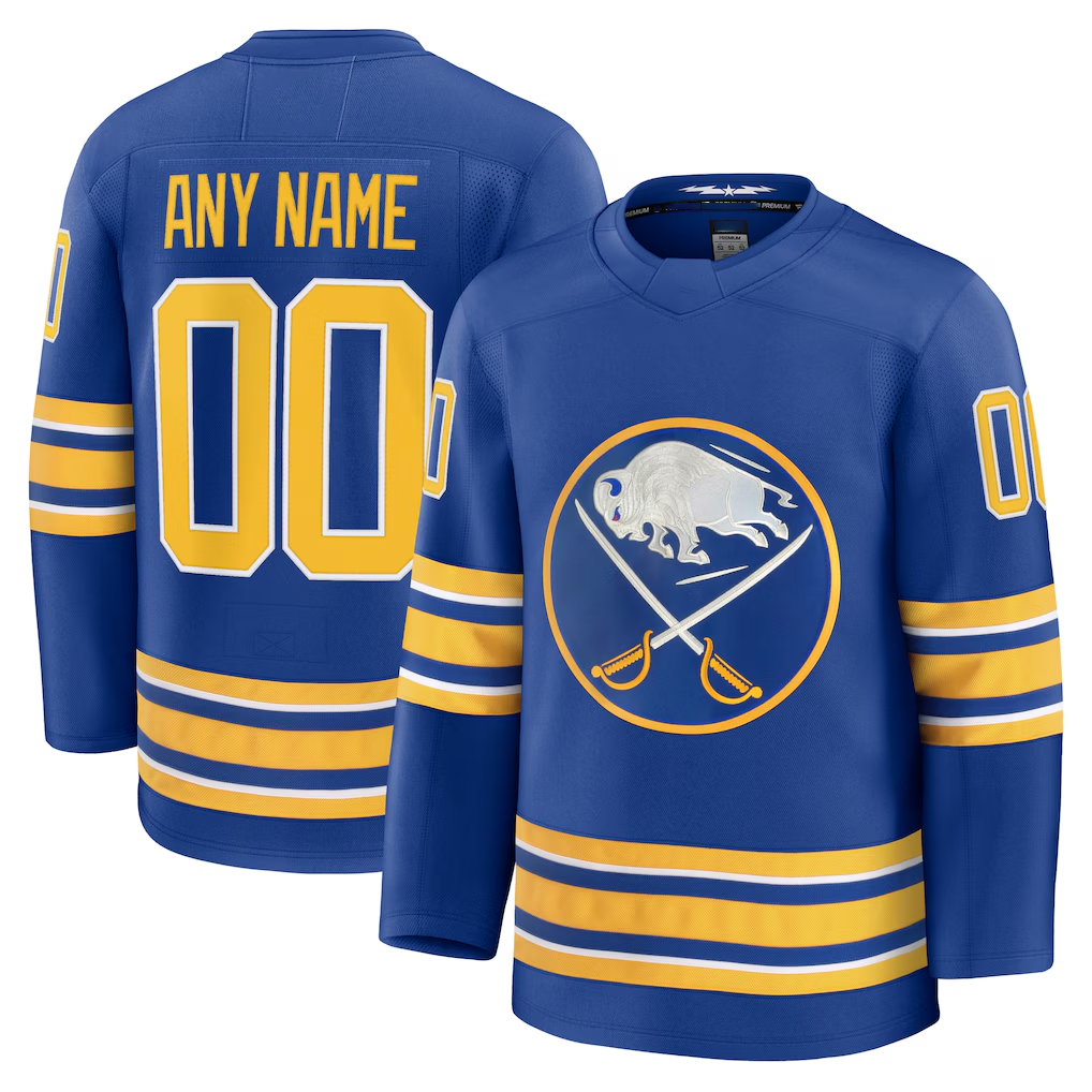 PHIN Custom B.Sabres Royal Home Premium Stitched Jerseys