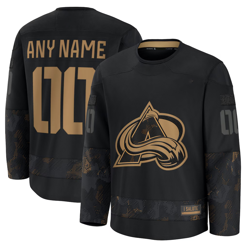 PHIN Custom C.Avalanche Black 2024 Military Appreciation Practice Jerseys