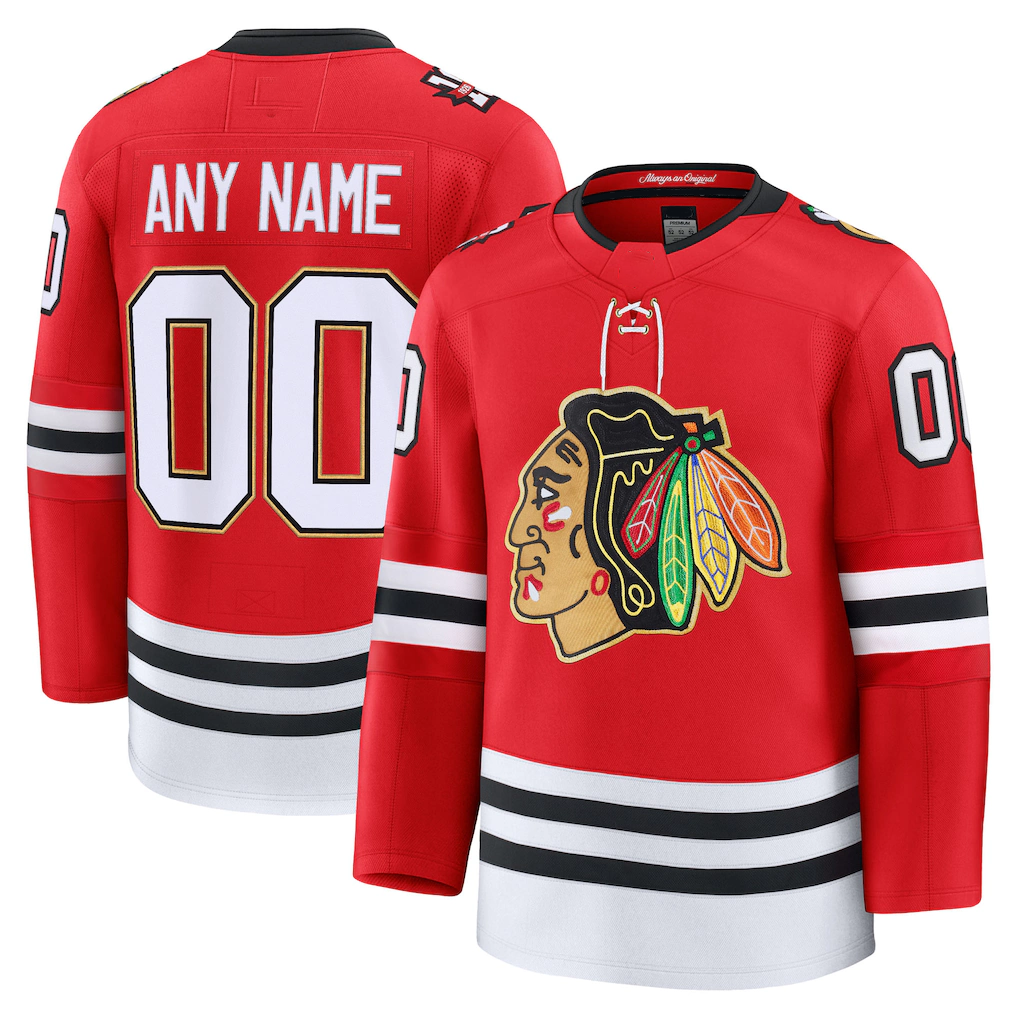 PHIN Custom C.Blackhawks Red Centennial Premium Jerseys