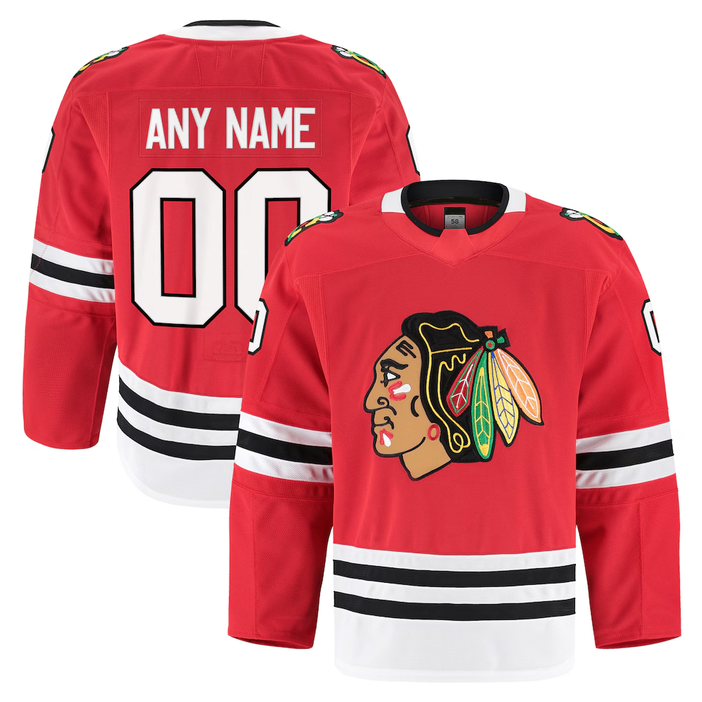 PHIN Custom C.Blackhawks Red Home Authentic Pro Jerseys