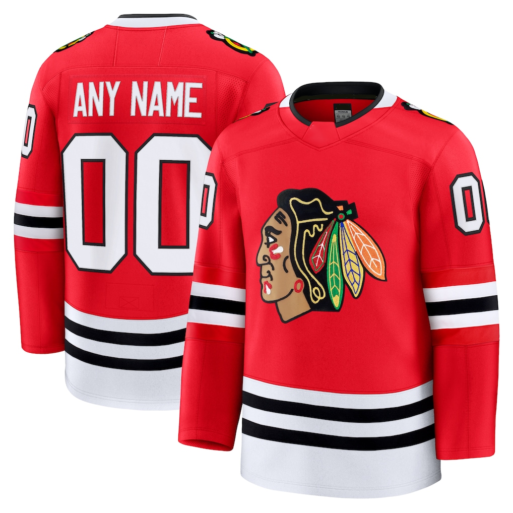 PHIN Custom C.Blackhawks Red Home Premium Jerseys