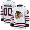 PHIN Custom C.Blackhawks White Away Premium Jerseys