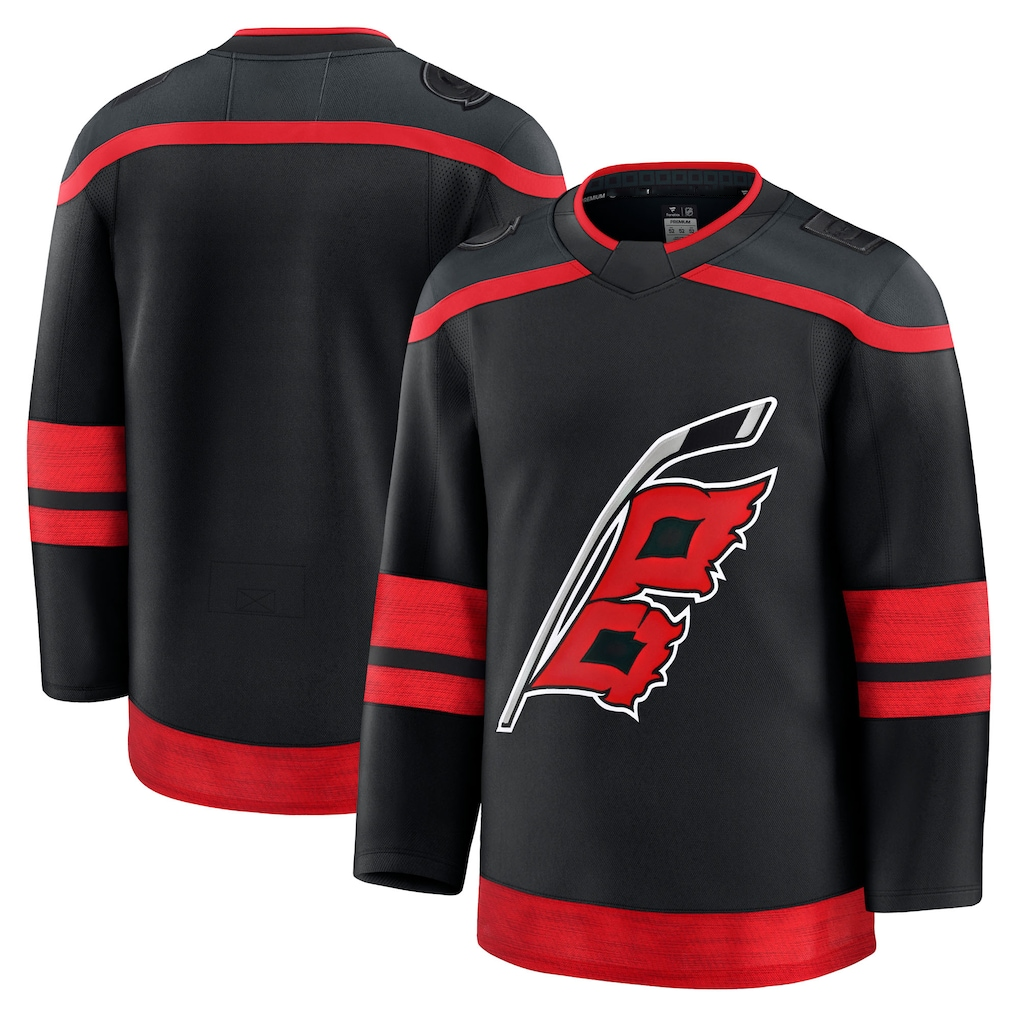 PHIN Custom C.Hurricanes Black Home Premium Stitched Jerseys