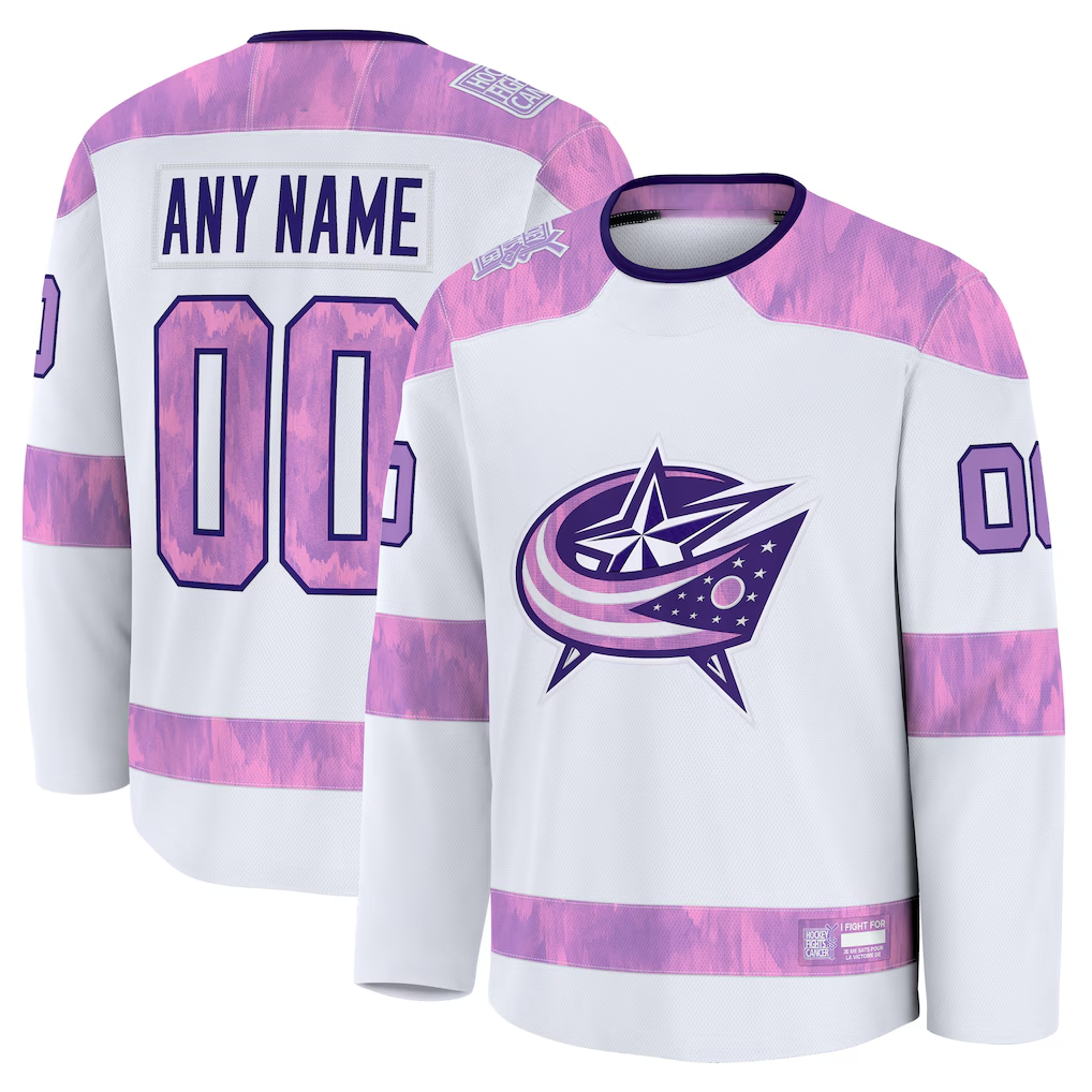 PHIN Custom CB.Jackets White 2024 Hockey Fights Cancer Practice Jersey