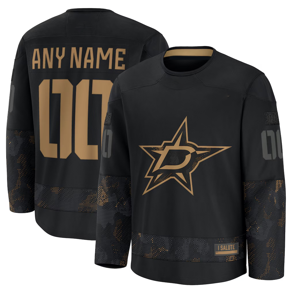 PHIN Custom D.Stars Black 2024 Military Appreciation Practice Jerseys