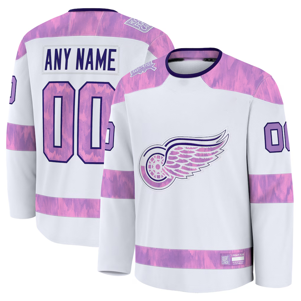 PHIN Custom DR.Wings White 2024 Hockey Fights Cancer Practice Jerseys