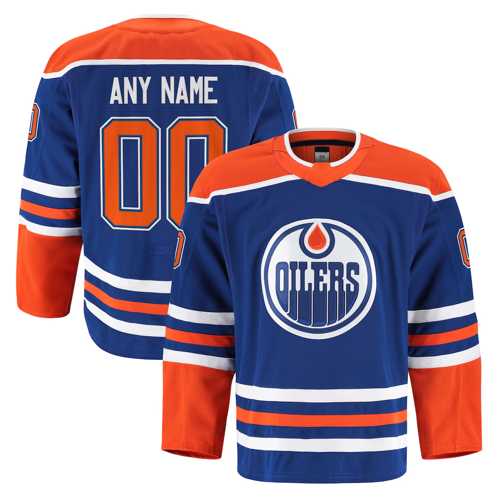 PHIN Custom E.Oilers Royal Home Authentic Pro Jerseys