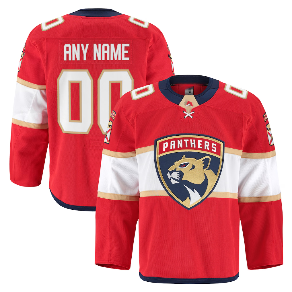 PHIN Custom F.Panthers Red Home Authentic Pro Jerseys