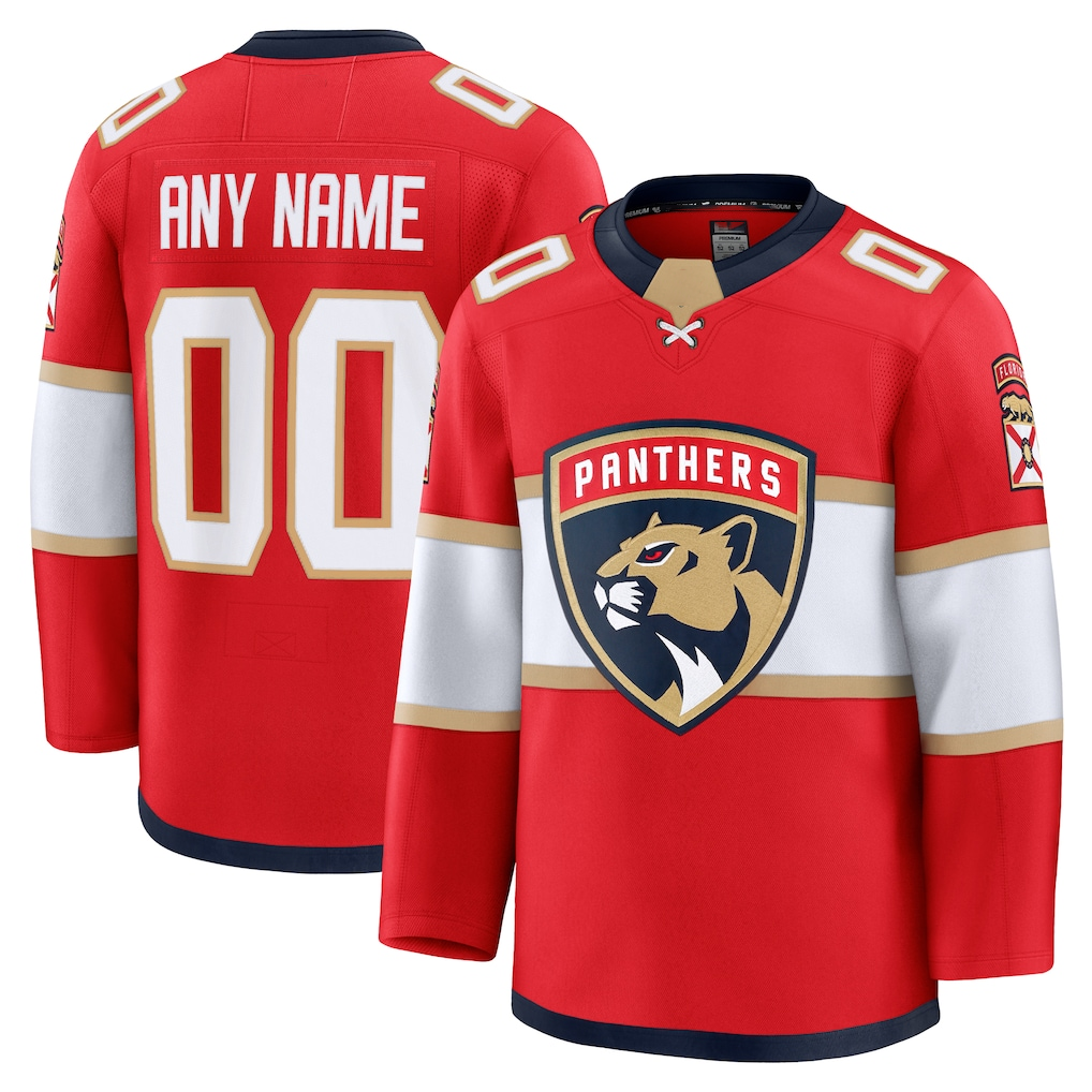 PHIN Custom F.Panthers Red Home Premium Jerseys