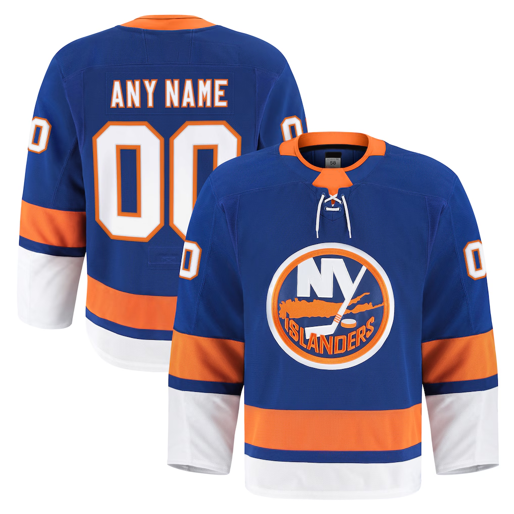 PHIN Custom NY.Islanders Royal Home Authentic Pro Jerseys