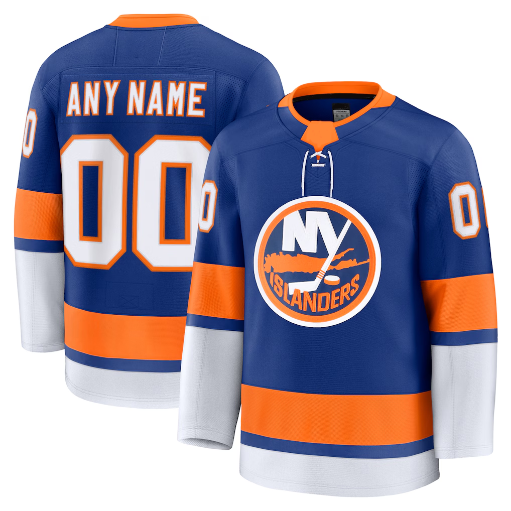 PHIN Custom NY.Islanders Royal Home Premium Jerseys