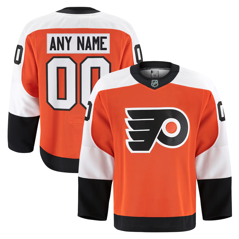 PHIN Custom P.Flyers Orange Home Authentic Pro Jerseys