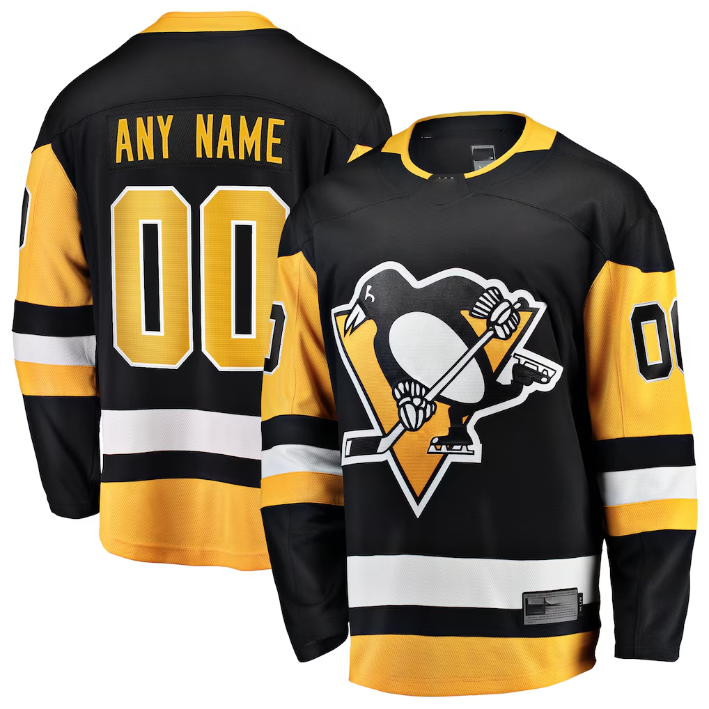 PHIN Custom P.Penguins Black Home Breakaway Jerseys
